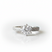 1.0 Ct Round Cut Diamond Option Wedding Ring