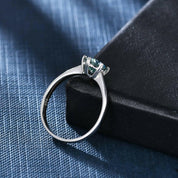 1.0 Ct Round Cut Green Solitaire Diamond Engagement Ring-Evani Naomi Jewelry