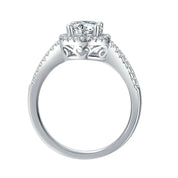 1.0 Ct Round Cut Halo Diamond Engagement Ring-Evani Naomi Jewelry
