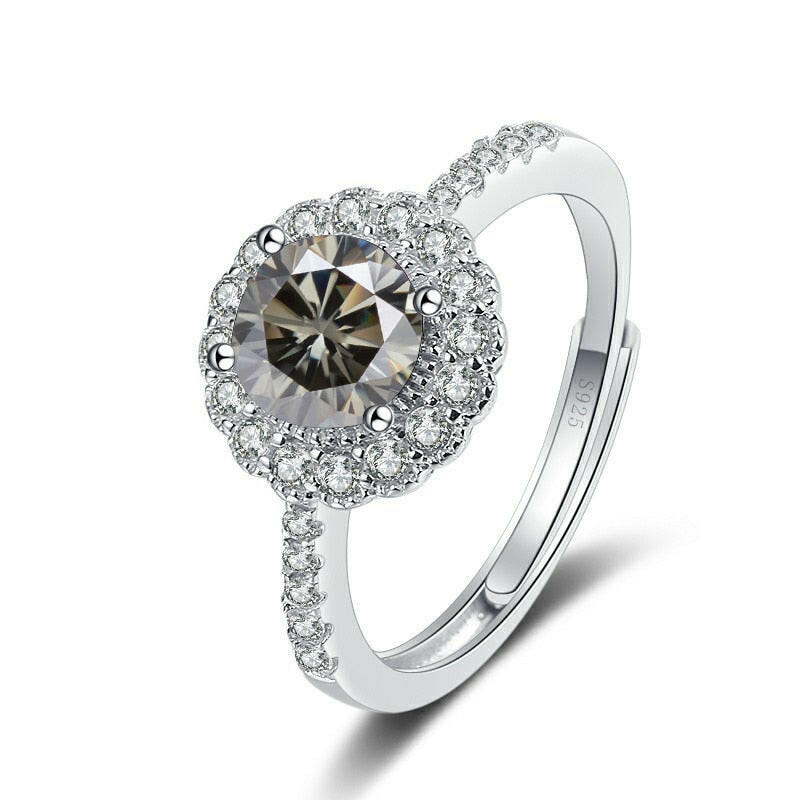 1.0 Ct Round Diamond Adjustable Engagement Ring-Evani Naomi Jewelry