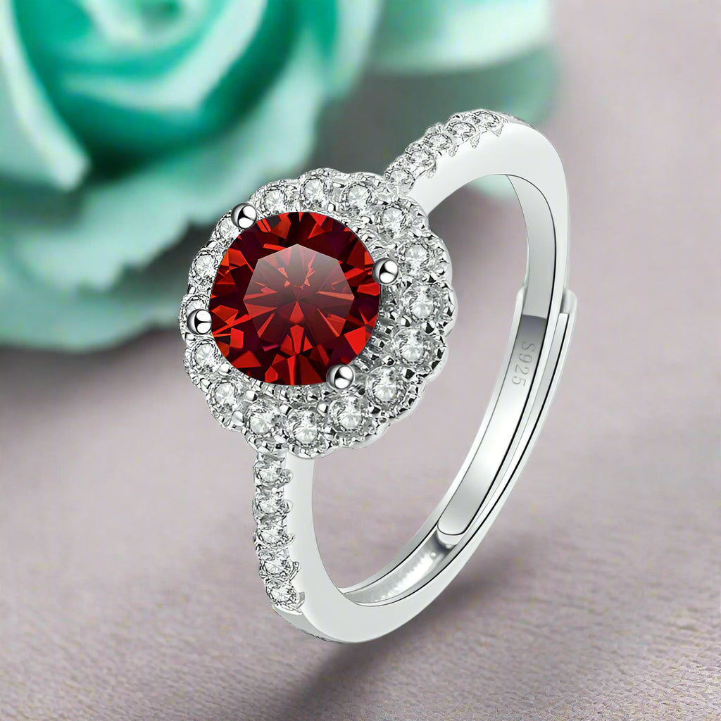 1.0 Ct Round Diamond Adjustable Engagement Ring-Evani Naomi Jewelry