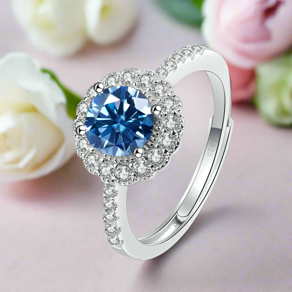 1.0 Ct Round Diamond Adjustable Engagement Ring-Evani Naomi Jewelry