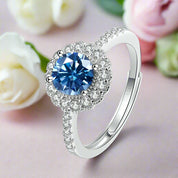 1.0 Ct Round Diamond Adjustable Engagement Ring-Evani Naomi Jewelry