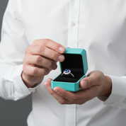 1.0 Ct Round Cut Sapphire Birthstone Adjustable Engagement Ring