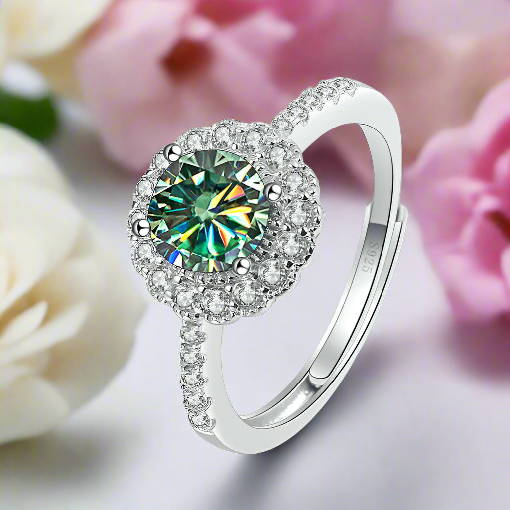 1.0 Ct Round Diamond Adjustable Engagement Ring-Evani Naomi Jewelry
