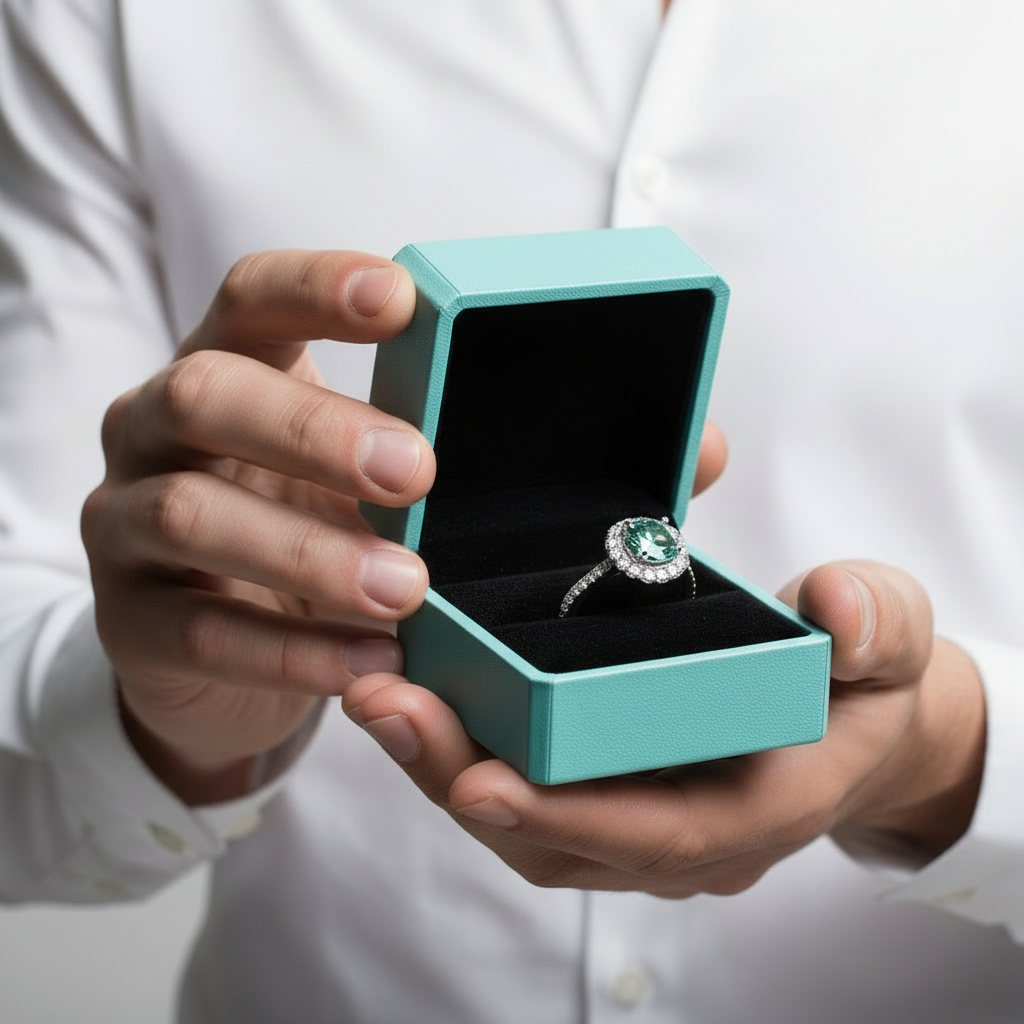 1.0 Ct Round Cut Peridot Birthstone Adjustable Engagement Ring-Evani Jewelry