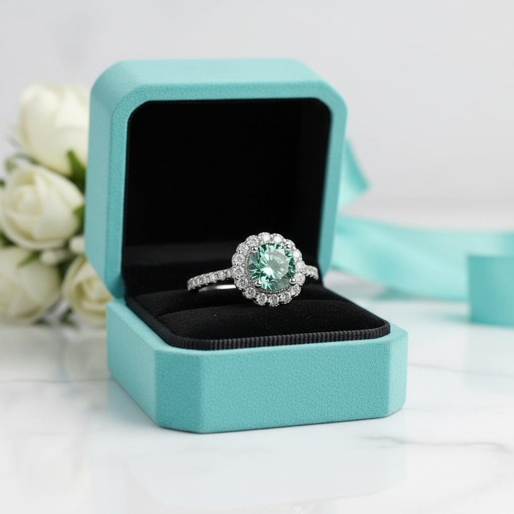 1.0 Ct Round Cut Peridot Birthstone Adjustable Engagement Ring-Evani Jewelry