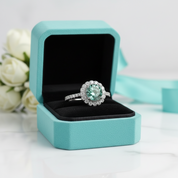 1.0 Ct Round Cut Peridot Birthstone Adjustable Engagement Ring-Evani Jewelry