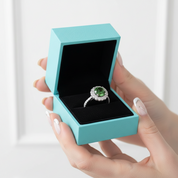1.0 Ct Round Emerald Birthstone Adjustable Engagement Ring-Evani Jewelry
