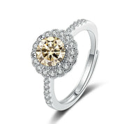 1.0 Ct Round Diamond Adjustable Engagement Ring-Evani Naomi Jewelry