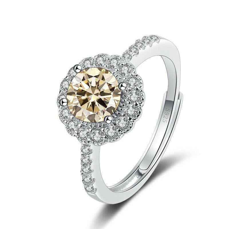 1.0 Ct Round Diamond Adjustable Engagement Ring-Evani Naomi Jewelry
