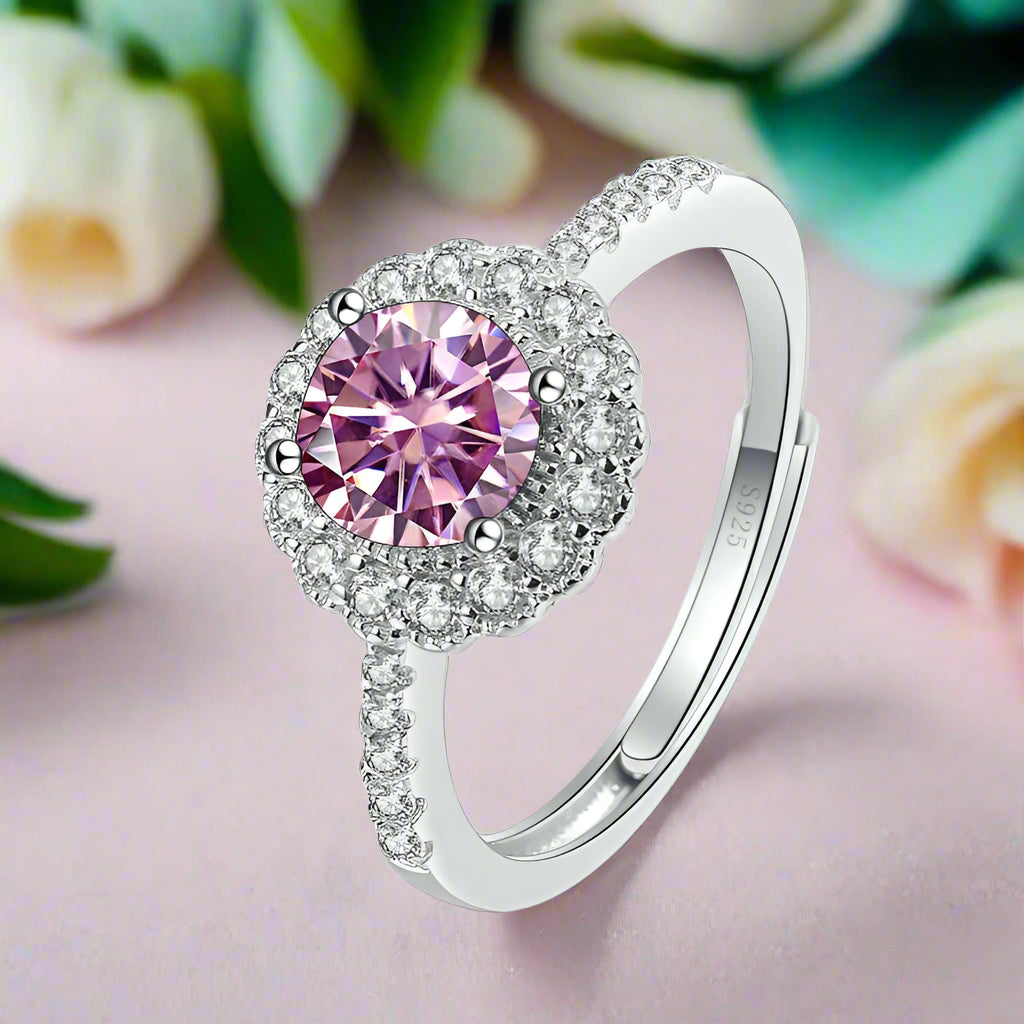 1.0 Ct Round Diamond Adjustable Engagement Ring-Evani Naomi Jewelry