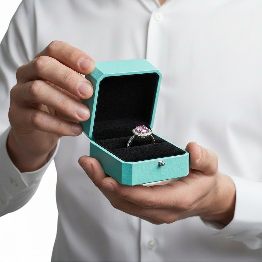 1.0 Ct Round Cut Tourmaline Adjustable Engagement Ring