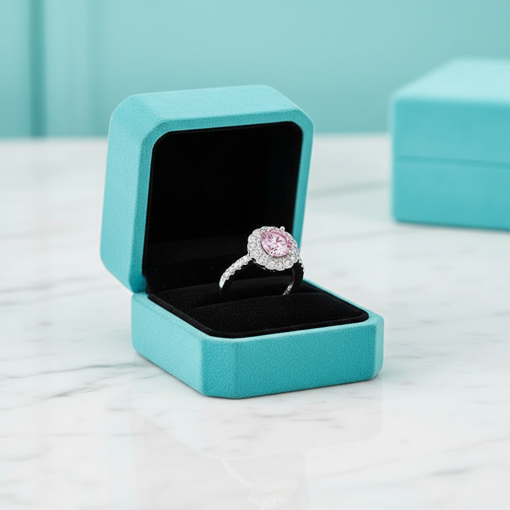 1.0 Ct Round Cut Tourmaline Adjustable Engagement Ring - Evani Naomi Jewelry