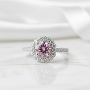 1.0 Ct Round Cut Tourmaline Adjustable Engagement Ring