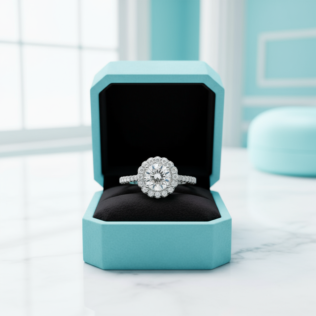 1.0 Ct Round Cut Diamond Birthstone Adjustable Engagement Ring-Evani Jewelry