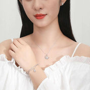 1.0 Ct Round Diamond Bunny Jewelry Set-Evani Naomi Jewelry