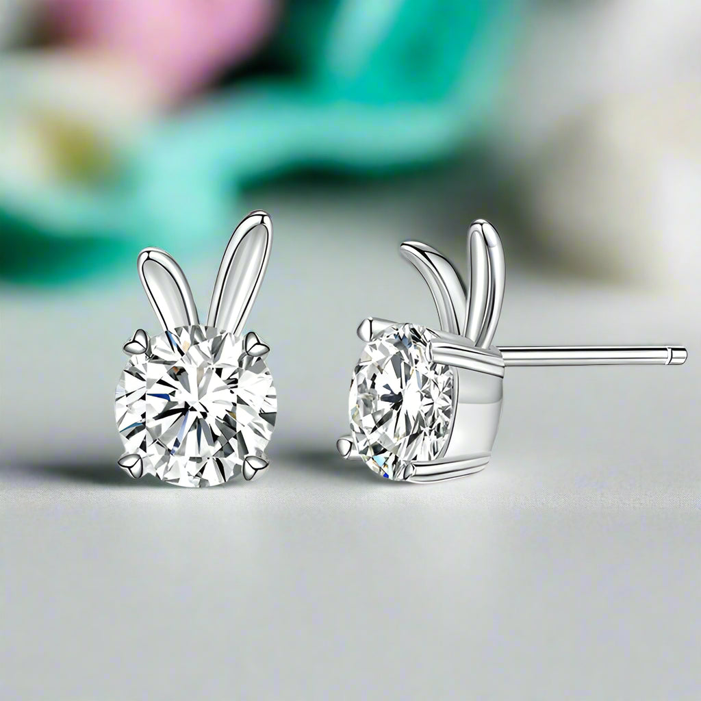 1.0 Ct Round Diamond Bunny Jewelry Set-Evani Naomi Jewelry