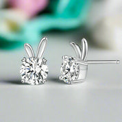 1.0 Ct Round Diamond Bunny Jewelry Set-Evani Naomi Jewelry