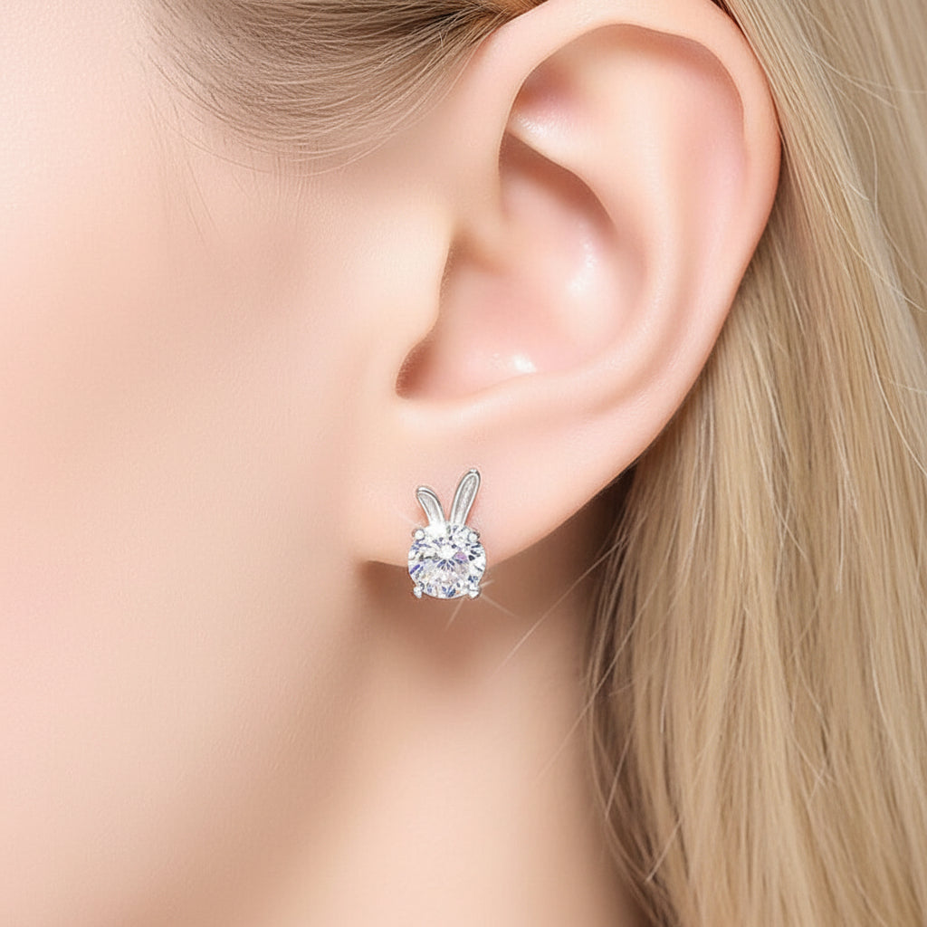 1.0 Ct Round Diamond Bunny Jewelry Set-Evani Jewelry