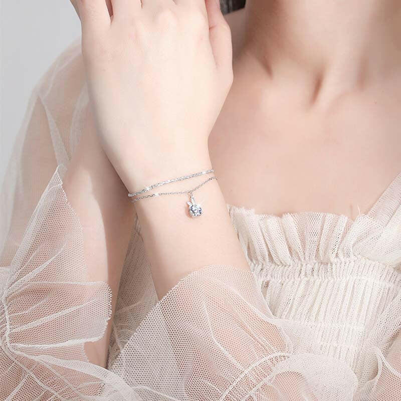 1.0 Ct Round Diamond Bunny Jewelry Set-Evani Naomi Jewelry