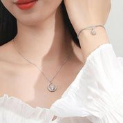 1.0 Ct Round Diamond Bunny Jewelry Set-Evani Naomi Jewelry