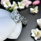 1.0 Ct Round Diamond Cow Head Stud Earrings-Evani Naomi Jewelry