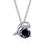 1.0 Ct Round Diamond Dolphin Pendant Necklace-Evani Naomi Jewelry