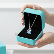 1.0 Ct Round Cut Sapphire Dolphin Pendant Necklace