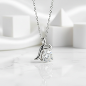 1.0 Ct Round Cut Diamond Dolphin Birthstone Pendant Necklace-Evani Jewelry