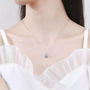 1.0 Ct Round Diamond Dolphin Pendant Necklace-Evani Naomi Jewelry