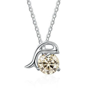 1.0 Ct Round Diamond Dolphin Pendant Necklace-Evani Naomi Jewelry