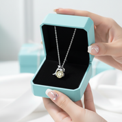 1.0 Ct Round Cut Dolphin Topaz and Citrine Pendant Necklace