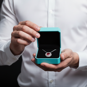 1.0 Ct Ruby Round Cut Elegant Necklace-Evani Jewelry