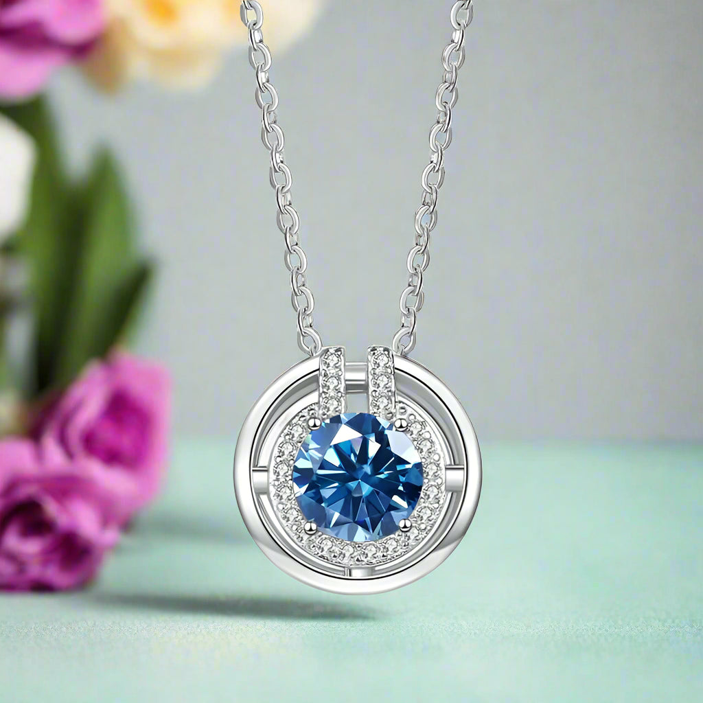 1.0 Ct Round Diamond Elegant Necklace-Evani Naomi Jewelry