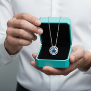 1.0 Ct Round Cut Sapphire Birthstone Elegant Necklace-Evani Jewelry