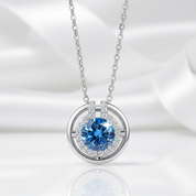 1.0 Ct Round Cut Sapphire Birthstone Elegant Necklace-Evani Jewelry