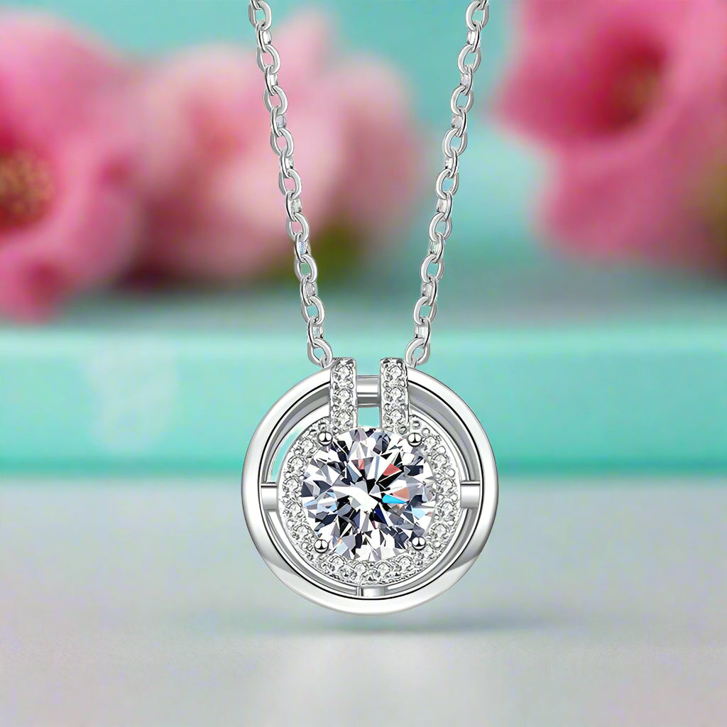 1.0 Ct Round Diamond Elegant Necklace-Evani Naomi Jewelry