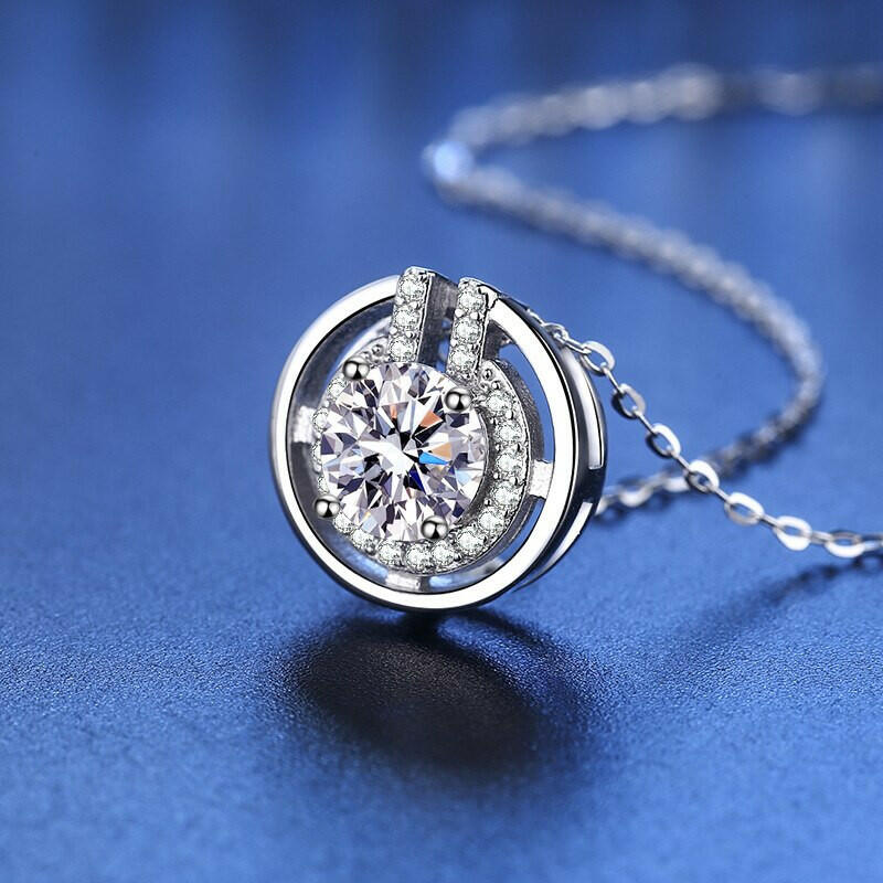 1.0 Ct Round Diamond Elegant Necklace-Evani Naomi Jewelry