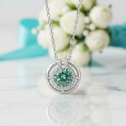 1.0 Ct Round Cut Peridot Birthstone Elegant Necklace-Evani Jewelry