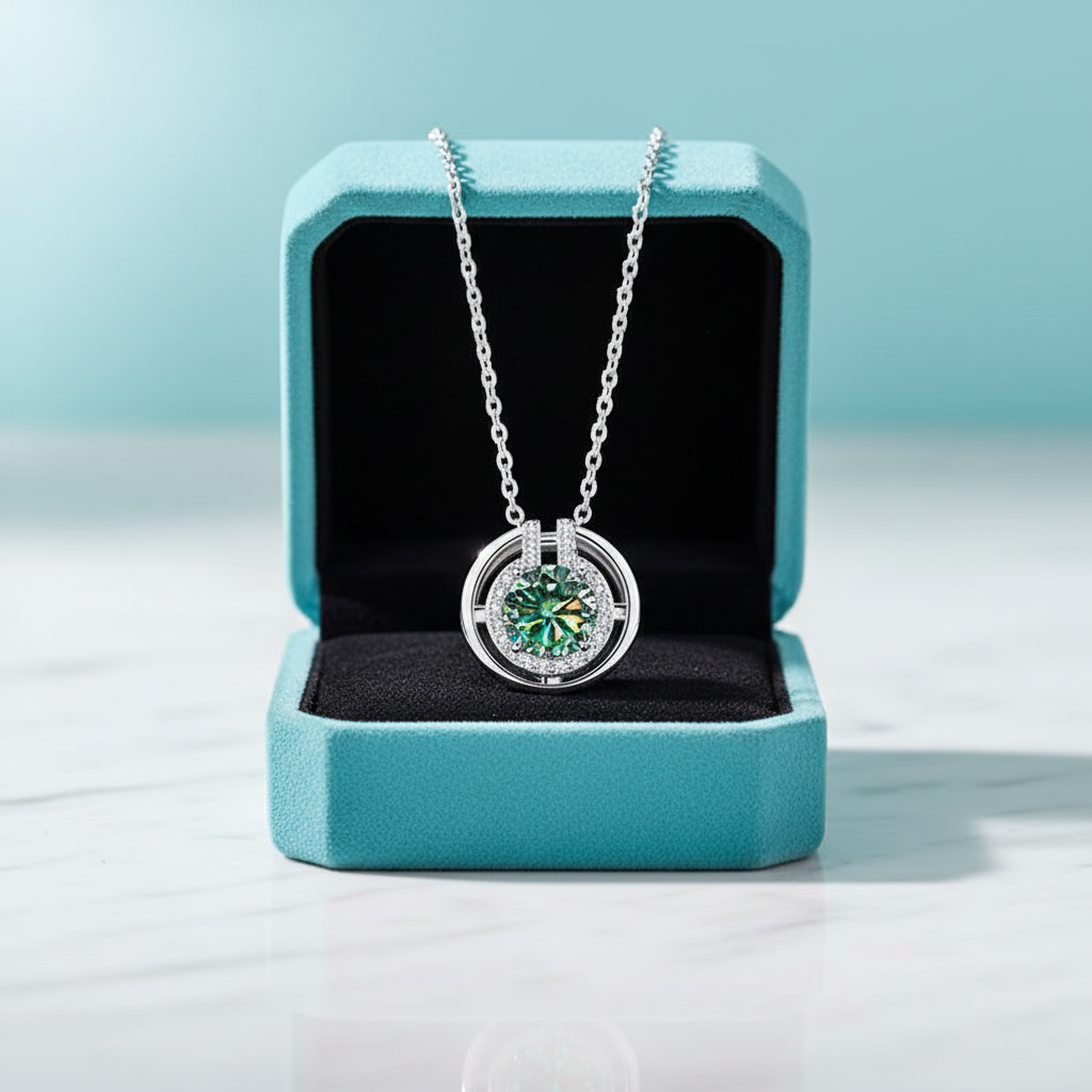 1.0 Ct Round Cut Peridot Birthstone Elegant Necklace-Evani Jewelry