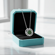 1.0 Ct Emerald Birthstone Round Cut Elegant Necklace-Evani Jewelry