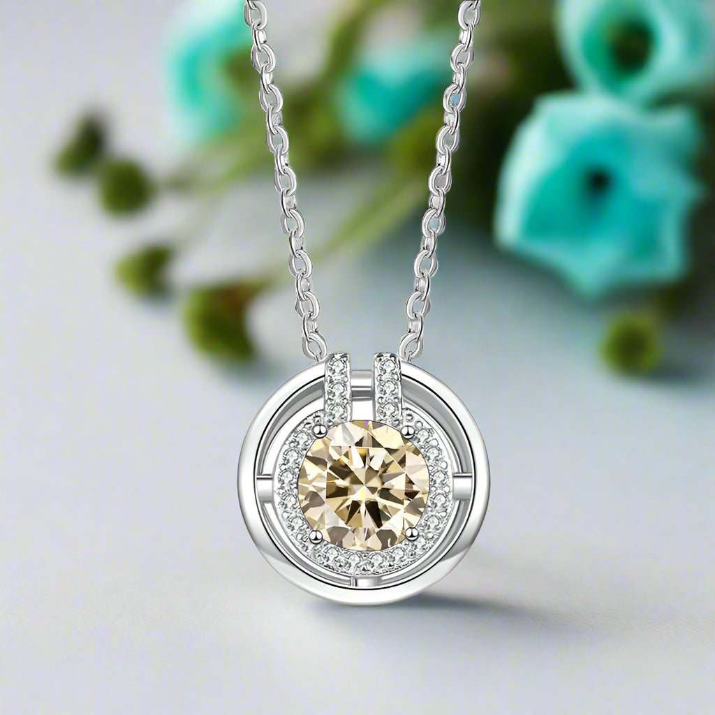 1.0 Ct Round Diamond Elegant Necklace-Evani Naomi Jewelry