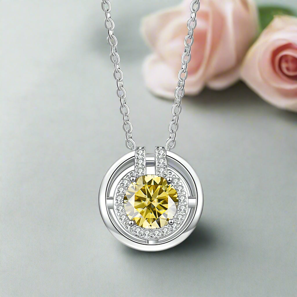 1.0 Ct Round Diamond Elegant Necklace-Evani Naomi Jewelry