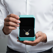 1.0 Ct Round Cut Elegant Topaz and Citrine Necklace