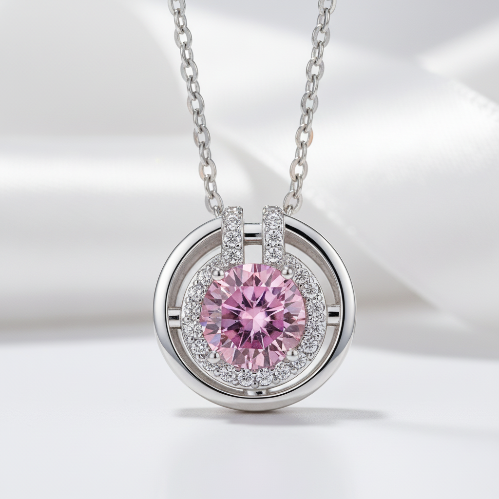 1.0 Ct Round Cut Tourmaline Birthstone Elegant Necklace - Evani Naomi Jewelry