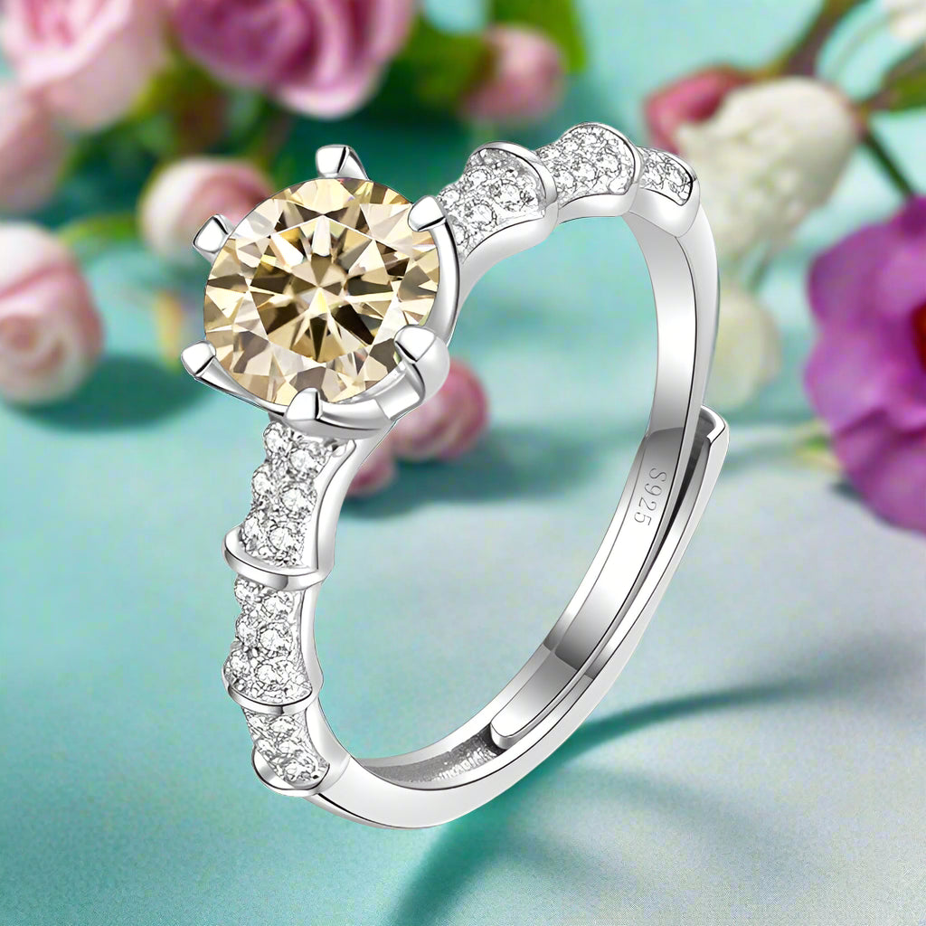 1.0 Ct Round Diamond Engagement Ring-Evani Naomi Jewelry