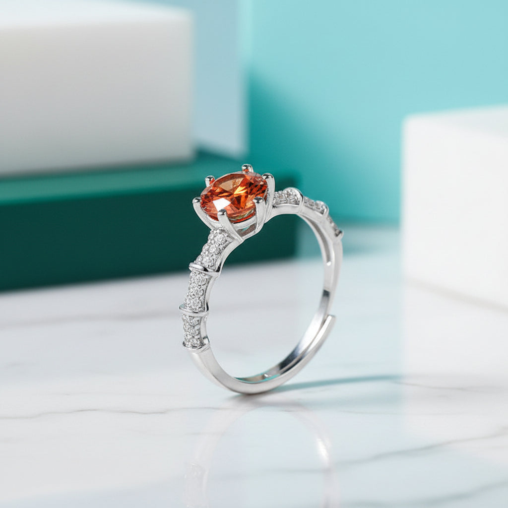 1.0 Ct Round Diamond Engagement Ring-Evani Jewelry
