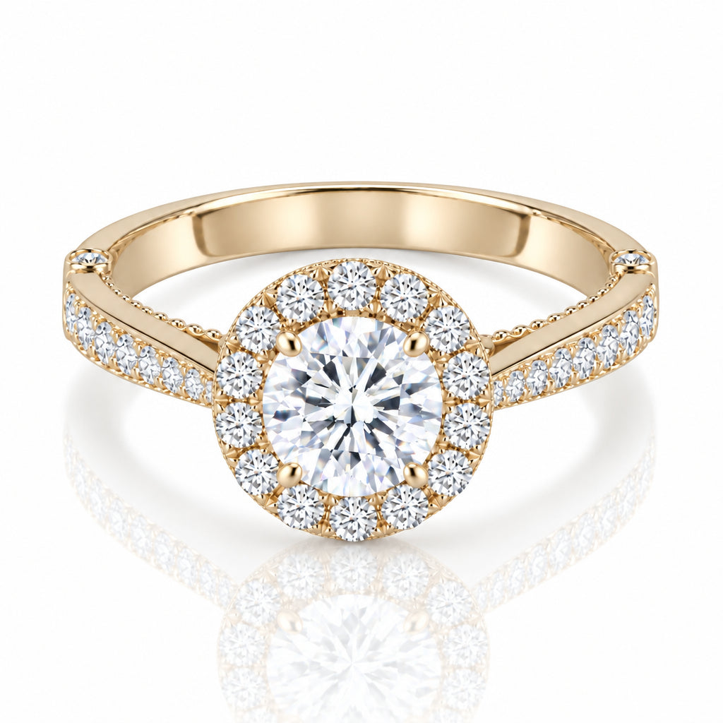 1.0 Ct Round Diamond Option Engagement Ring