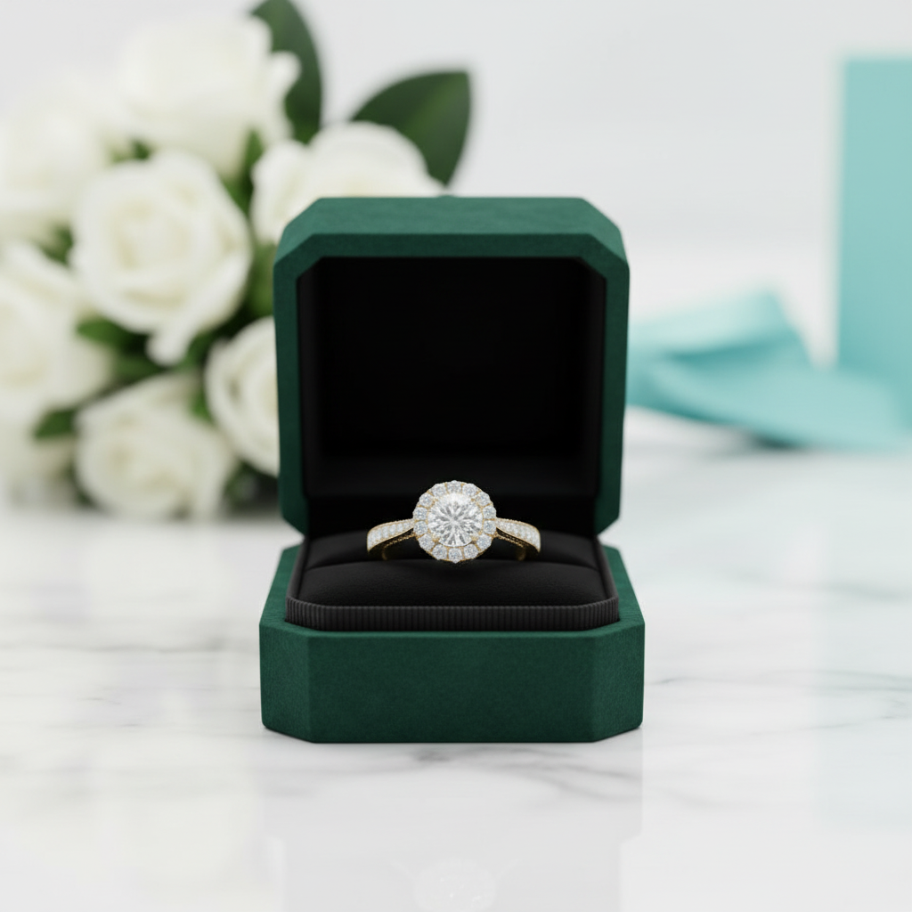 1.0 Ct Round Diamond Option Engagement Ring - Evani Naomi Jewelry